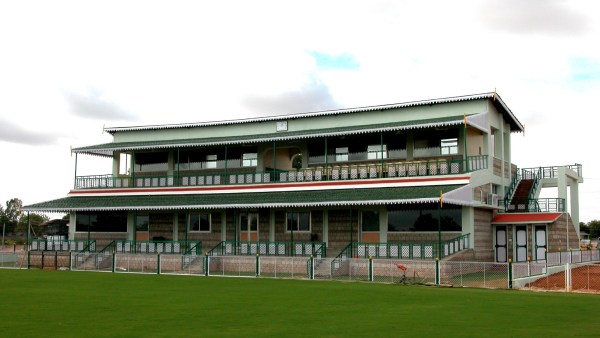 The pavilion at the Anantapur Cricket Ground