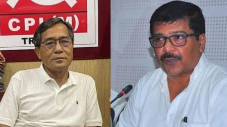 Speaking to reporters, an agitator outside MLA quarters near the Buddhamandir area of Agartala said, “We are followers of the Sanatan Dharma… Jitendra Chaudhary and Sudip Roy Barman had made undesirable remarks about Sanatan Dharma… If anyone tries to hurt our religious sentiments, we shall not remain silent.” hindutva