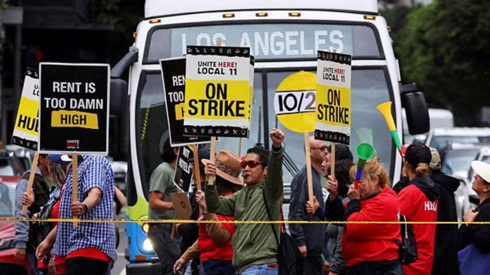 US hotel workers strike