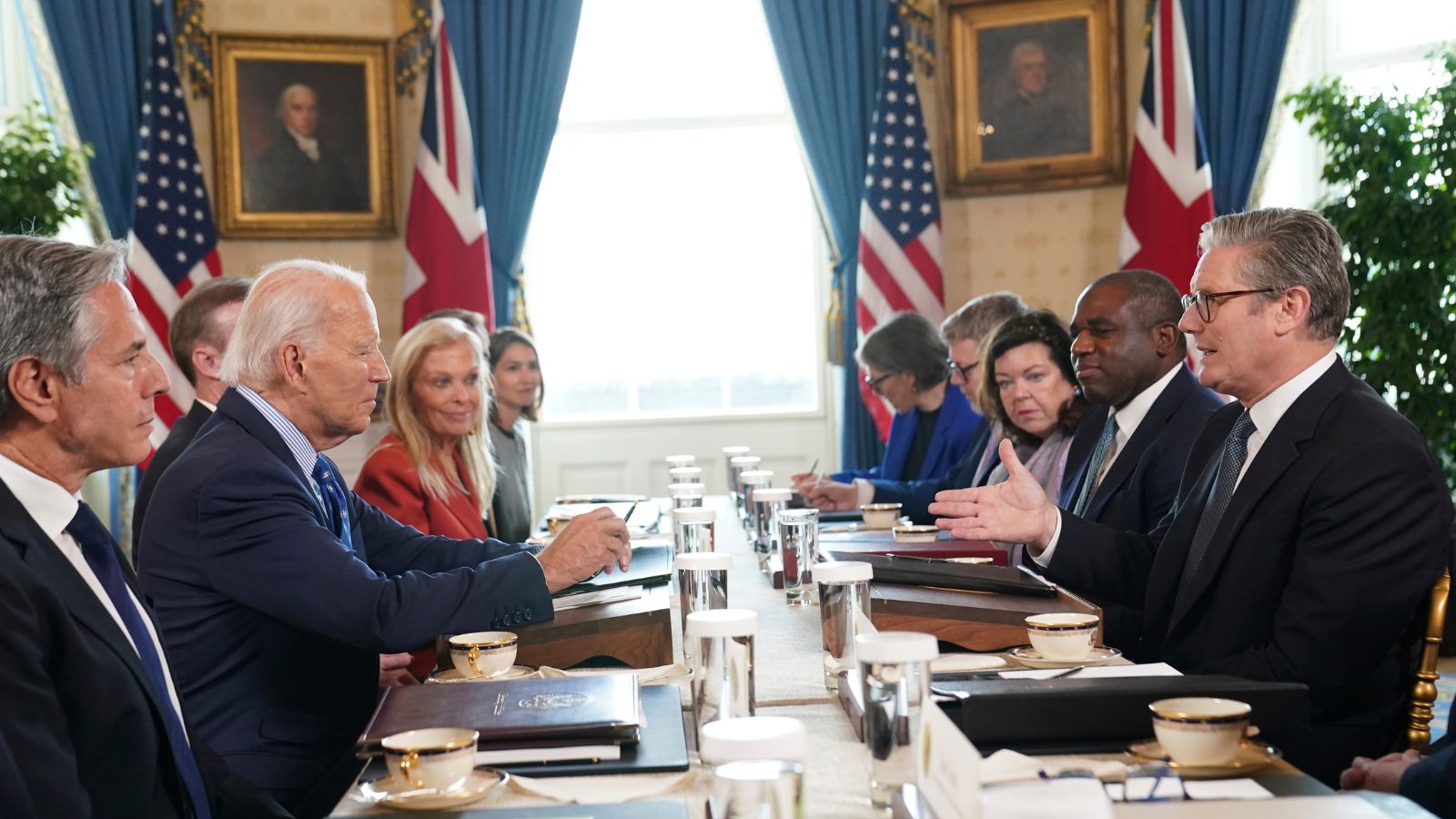 Biden meets with British leader and brushes off Putin’s threats about weapons for Ukraine