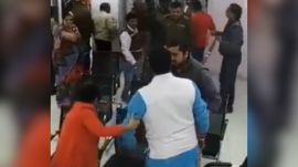 The police said the video is around eight months old and the incident took place at Singrauli district's Kotwali police station.