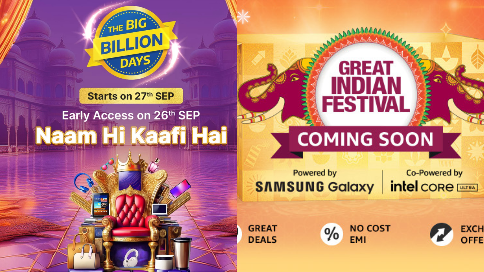 Amazon Great Indian Festival and Flipkart Big Billion Days 2024 to