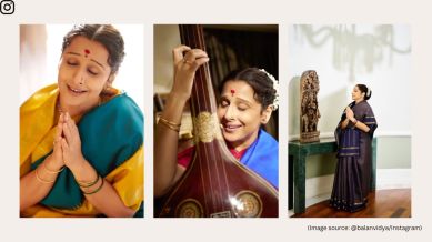 Vidya Balan adorned four sarees worn by M S Subbulakshmi (Image source: @balanvidya/Instagram)