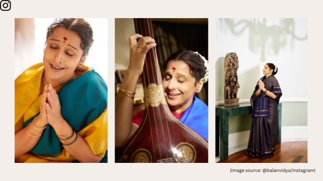 Vidya Balan adorned four sarees worn by M S Subbulakshmi (Image source: @balanvidya/Instagram)