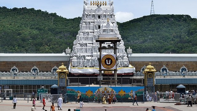 The Tirupati temple in Andhra Pradesh. (Wikimedia Commons) laddu prasadam