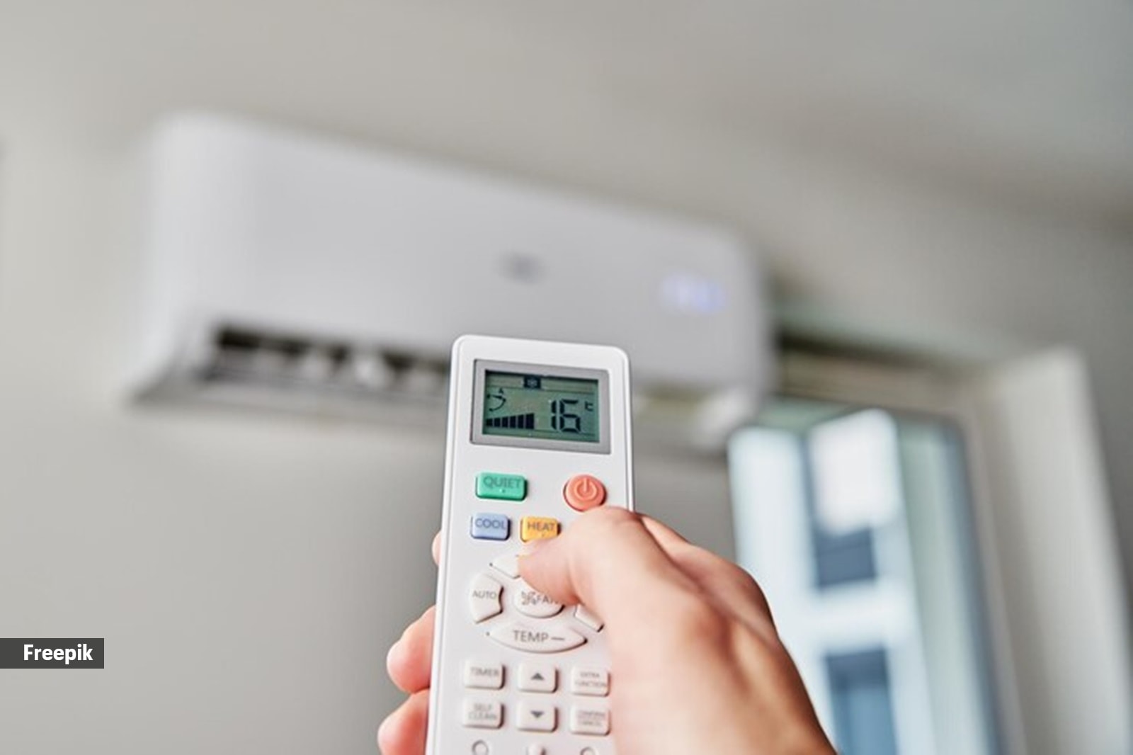 Air conditioning works by cooling and dehumidifying indoor air.