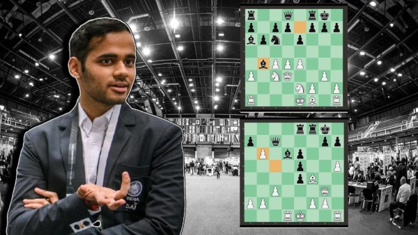 Arjun Erigaisi defeated GM Hannes Stefansson in the second round of the Chess Olympiad. (PHOTOS: FIDE / Michal Walusza, Anna Shtourman)