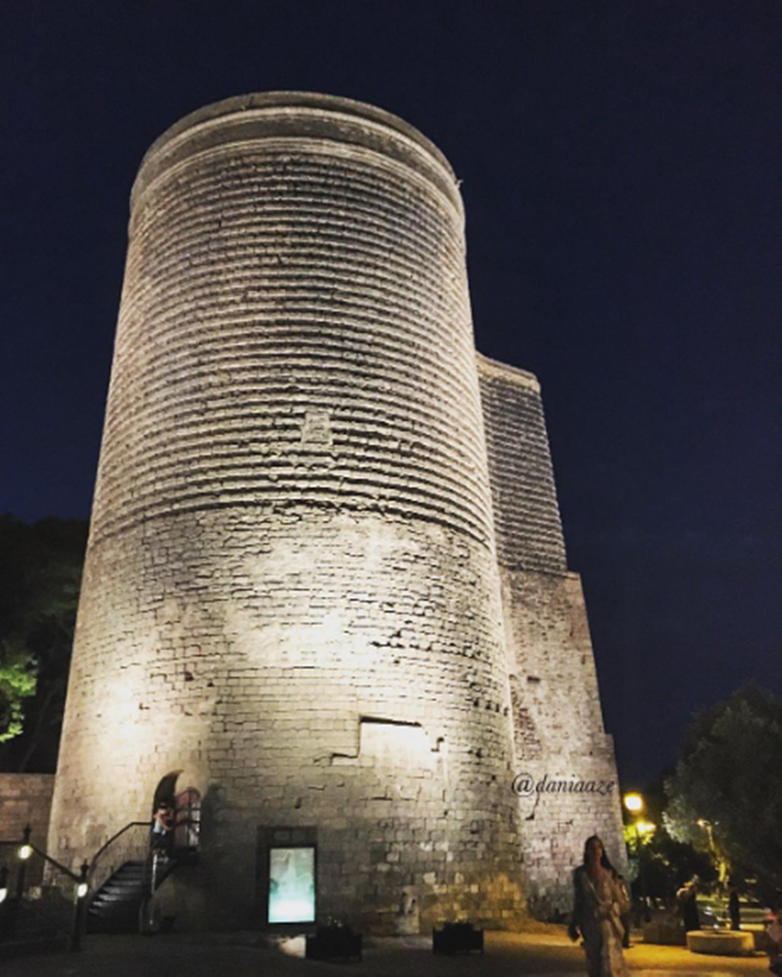 This cylindrical stone structure offers panoramic views of the city (Source: Instagram/Aydan Xəlil-zadə)