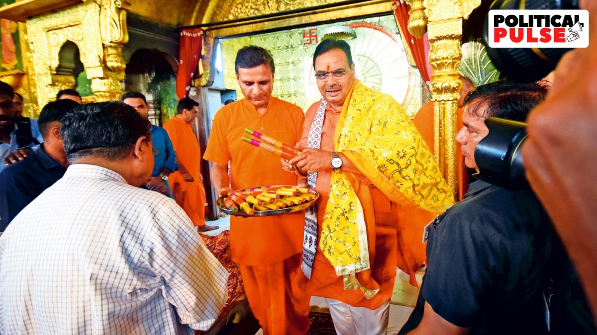 Bhajan Lal Sharma, Bhajan Lal Sharma investment summit, Rajasthan government, Rajasthan CM attempts a makeover, Political Pulse, Indian express news, current affairs