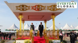 PM Modi with Brunei's Crown Prince His Royal Highness Prince Haji Al-Muhtadee Billah.