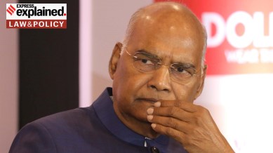 Ram Nath Kovind, Former President of India and during a programme 'Ethos of Indian Constitution: Unity in Diversity'  organised by MCCI, in Kolkata on Monday, August 07, 2023. Express photo by Partha Paul *** Local Caption *** Ram Nath Kovind, Former President of India and during a programme 'Ethos of Indian Constitution: Unity in Diversity'  organised by MCCI, in Kolkata on Monday, August 07, 2023. Express photo by Partha Paul