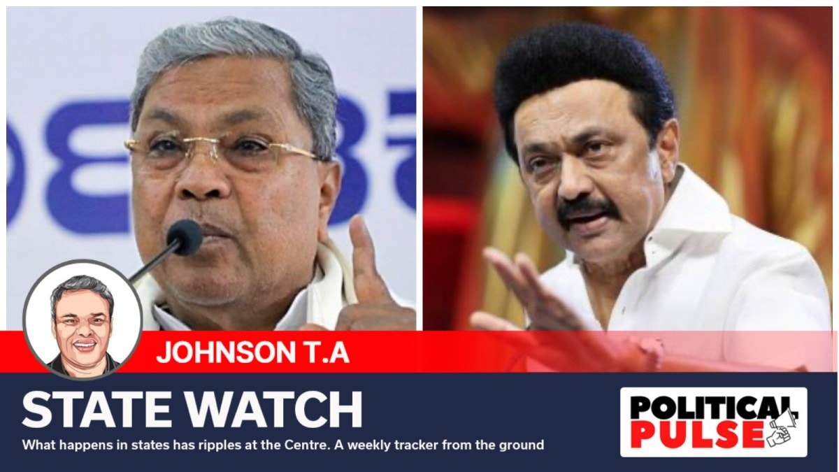 From left: Karnataka CM Siddaramaiah and Tamil Nadu CM M K Stalin. (File Photos)