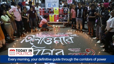The Supreme Court on Monday will hear the case related to the murder and alleged rape of a junior doctor at the RG Kar Medical College and Hospital in Kolkata. (Express Photo by Partha Paul)