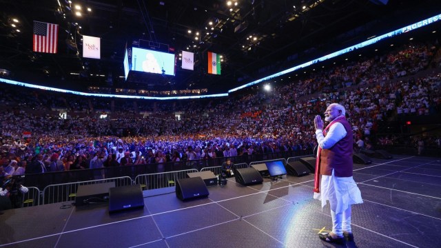 Prime Minister Narendra Modi attends a gathering of the Indo-American Community of USA (IACU) in New York City, U.S. September 22, 2024. (Photo: X/@narendramodi)