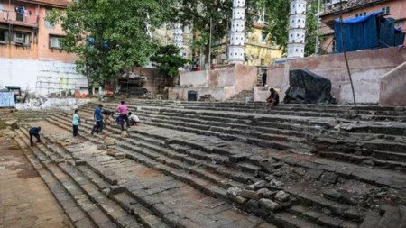 Banganga Tank desilting, BMC, remote controlled robotic device, solar impulse, pollution control, Mumbai heritage site, Indian express news