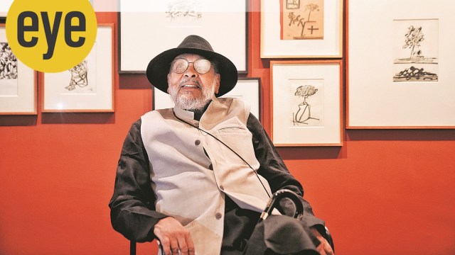 Himmat Shah at his show in Bikaner House, New Delhi. (Photo credit: Abhinav Saha)