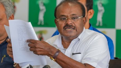 H D Kumaraswamy is facing inquiry regarding the denotification of 1.1 acres of land in Gangenahalli in Bengaluru. (PTI)
