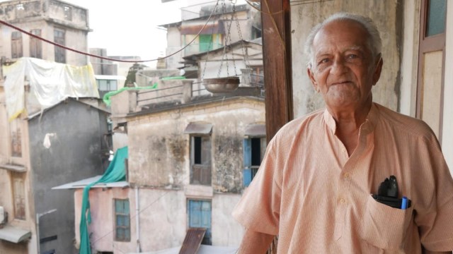 Active till his last days, Mehta who was born into a Nagar Brahmin family on May 25, 1931 revisited his birthplace at Vageshwari Pol in the city’s walled area of Khadia only a fortnight back. (Express Photo)