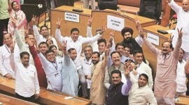 Municipal Corporation of Delhi, delhi mcd, MCD standing committee, bjp, Aam Aadmi Party, MCD Standing committee election, arvind kejriwal, delhi l-g v k saxena, delhi mayor shelly Oberoi, AAP boycotts poll, BJP wins unopposed, Indian express news