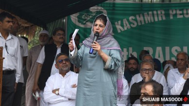 PDP president and former J&K CM Mehbooba Mufti. (Express file photo by Shuaib Masoodi)