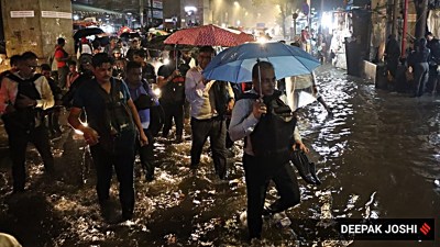 mumbai rain, waterlogging, traffic, indian express