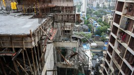 Malad SRA building collapse, Mumbai construction accident, SRA stop-work notice,