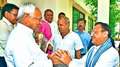 Nitish Kumar, Jagat Prakash Nadda, JP Nadda, Nitish at event with Nadda, NDA government, Indian express news, current affairs