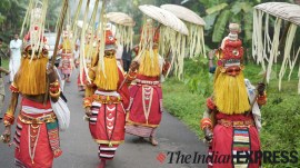 Onapottan Theyyams walk fast – they wait for none and stop nowhere