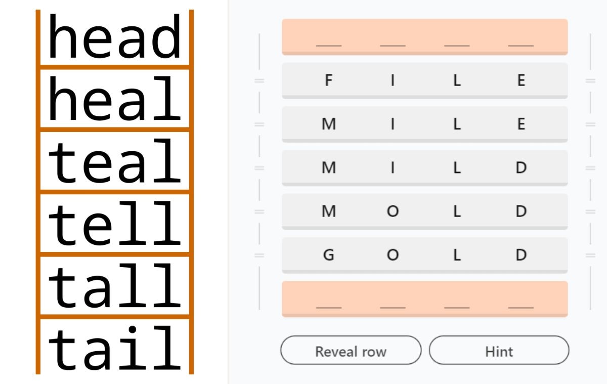 word ladder crossclimb game
