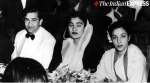 Raj Kapoor with wife Krishna (centre) and actor Nargis