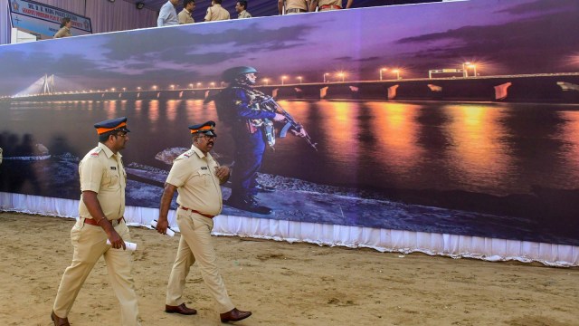 heavy security deployed for ganpati idol immersion, mumbai news, indian express
