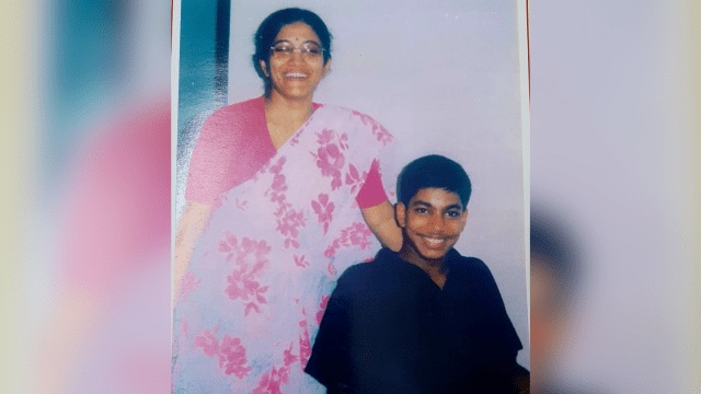 Sushant Chipalkkati and his mother, Meena Chipalkatti. (Express Photo)