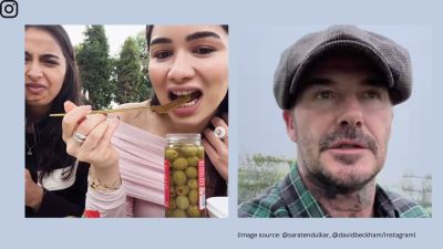 Top five viral videos (Image source: @saratendulkar, @davidbeckham/Instagram)