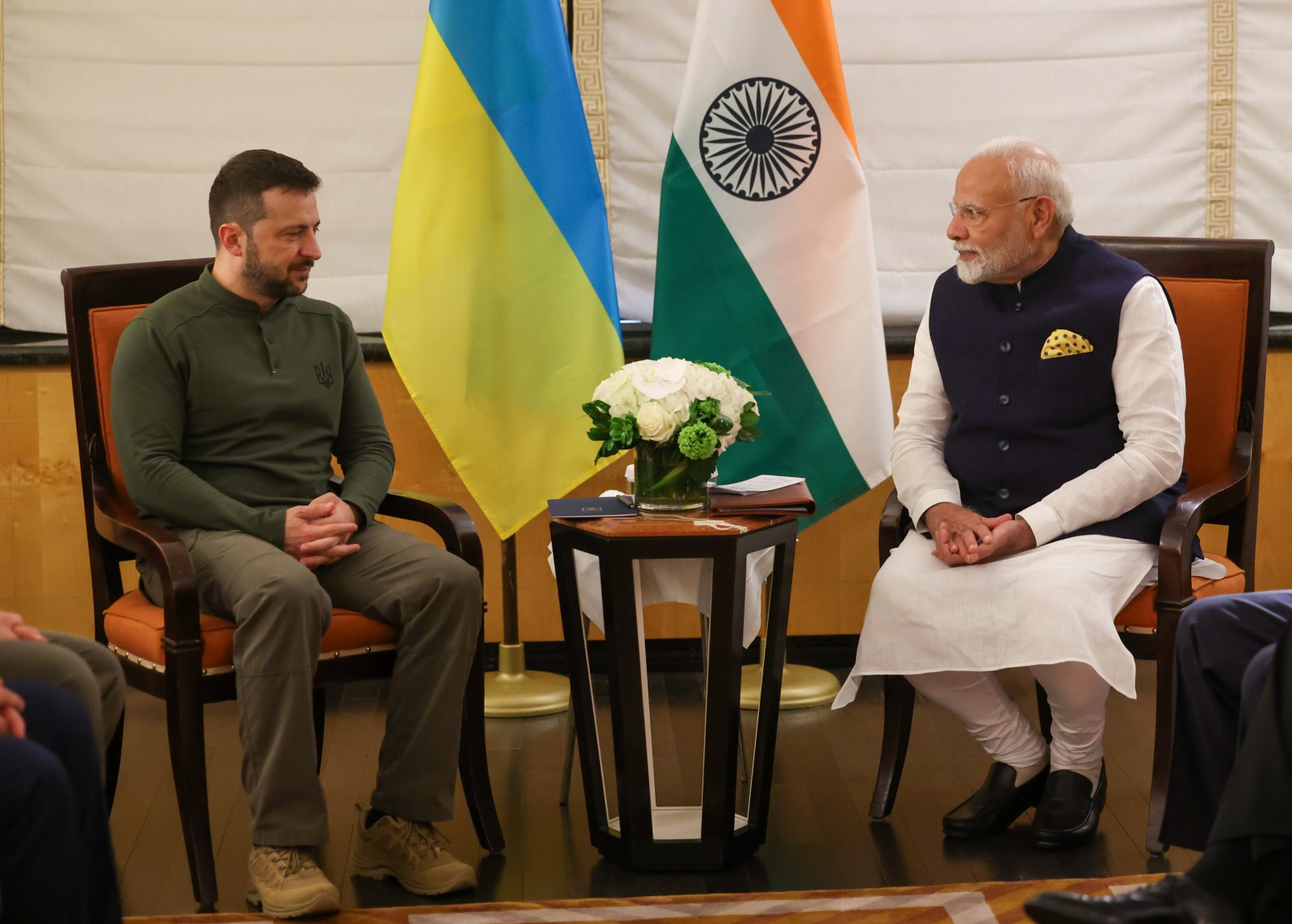 PM Modi with Ukrainian President Volodymyr Zelensky.