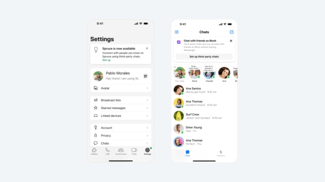 WhatsApp and Messenger third party compatibility will be available by 2027.