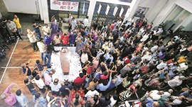 sitaram Yechury death, Jawahar Lal Nehru, JNU, communist politics, JNU bids farewell to Comrade Yechury, jnusu, democracy, secularism, jnu campus, Indian express news