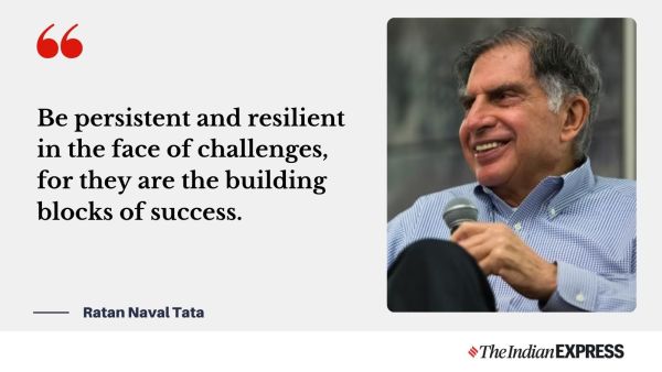 In this profound saying, Tata encouraged perseverance arsenic  a cardinal  constituent   for overcoming obstacles and achieving success. 