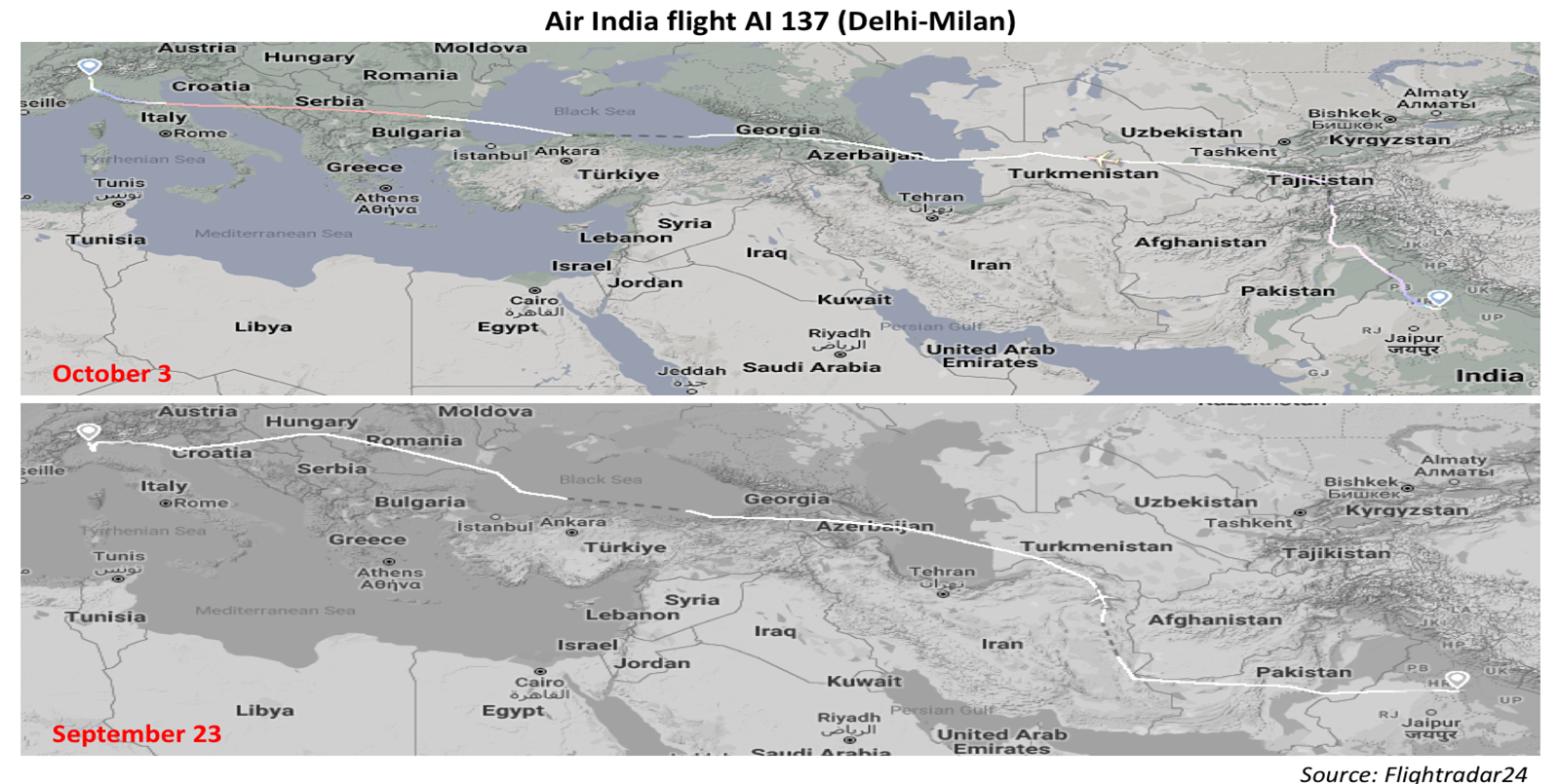 Air India formation  AI 137 