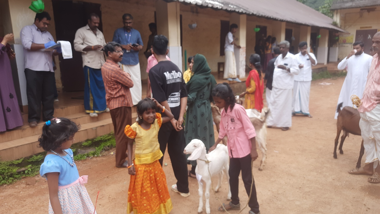 A photograph  of the goat organisation  lawsuit   astatine  the school. (Express Photo)