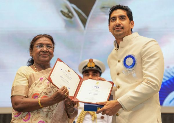 President Droupadi Murmu handed implicit    the National Award to filmmaker Aayan Mukerji.