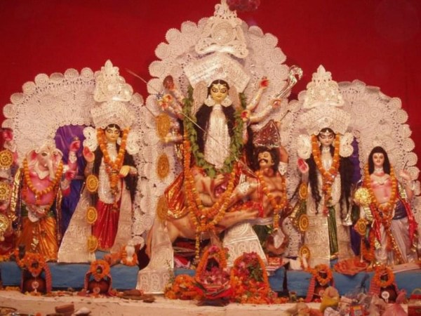 The Banerjee family's Pujo celebration in Ayodhya, 2010 (Source: Indroneel Banerjee)