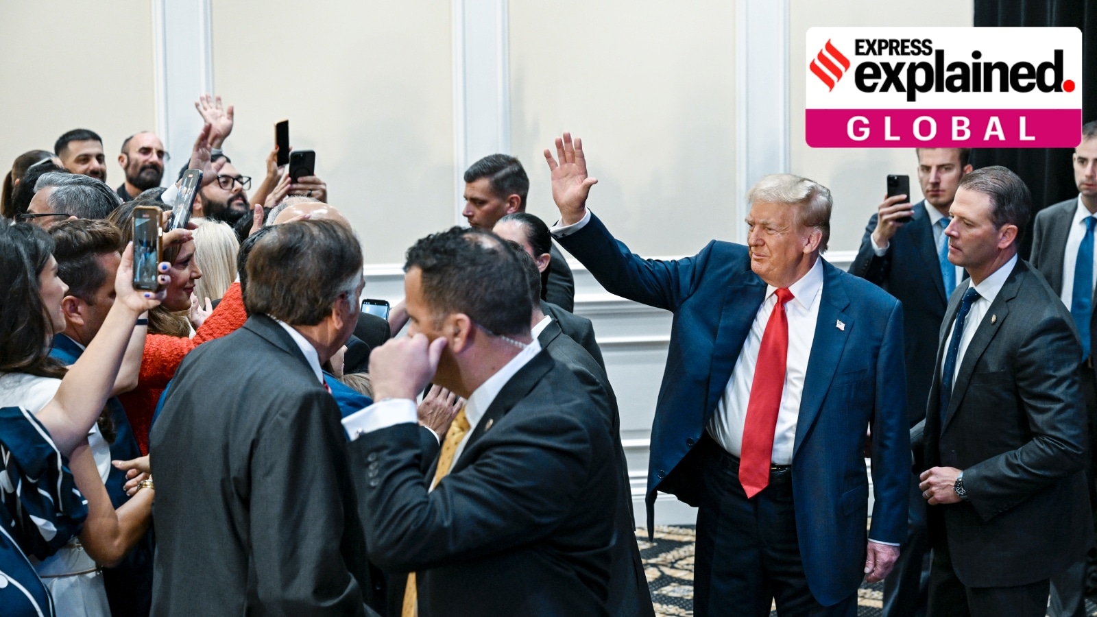 Former President Donald Trump, the Republican presidential nominee, at a campaign event.