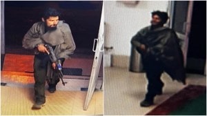 CCTV footage of Valley attack: Militants had M4 carbine, AK-47; at camp for 7 minsk, jammu attack, Ganderbal, Kashmir militants, jammu kashmir militants, Kashmir militants attack, jammu kashmir militants attack, Z-Morh tunnel, Z-Morh tunnel attack, kashmir terror attack, migrant workers killed, kashmir infra employees killed, kashmir militant attack, kashmir migrant workers dead, kashmir news, ganderbal, kashmir construction workers killed, Indian express news, current affairs