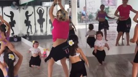Little girl's impressive belly dance melts hearts (Image source: @tiarenanixalapa/Instagram)