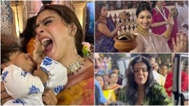 Durga Puja 2024 Kajol Sushmita Sen Rohman Shawl