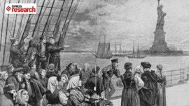 Waves of immigrants arrived in America through Ellis Island