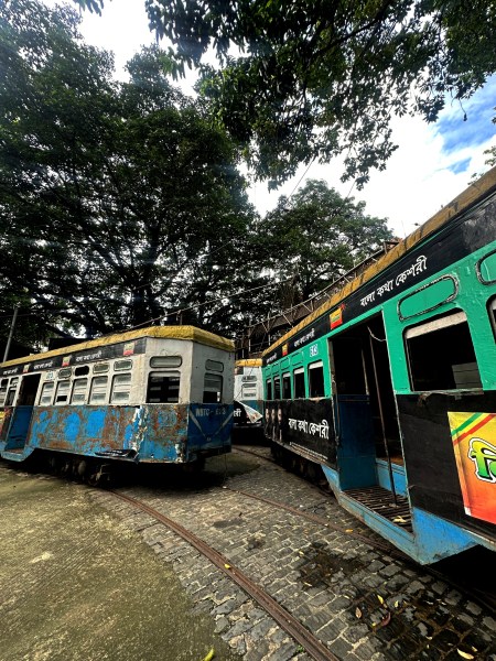 Trams successful  Gariahat Depot (Express photograph  by Nikita Mohta)