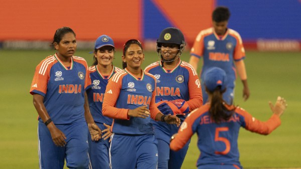 Indian squad  members observe  the wicket of New Zealand's Georgia Plimmer during the ICC Women's T20 World Cup 2024 lucifer  betwixt  India and New Zealand astatine  Dubai International Stadium, United Arab Emirates,