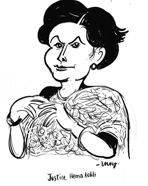 Justice Hima Kohli at Idea Exchange, justice hima kohli, gender representation, abortion, same-sex marriage, landmark rulings, judicial conscience, Indian courts pendency crisis, Justice Indira Banerjee, Delhi High Court, Supreme Court, Indian express news