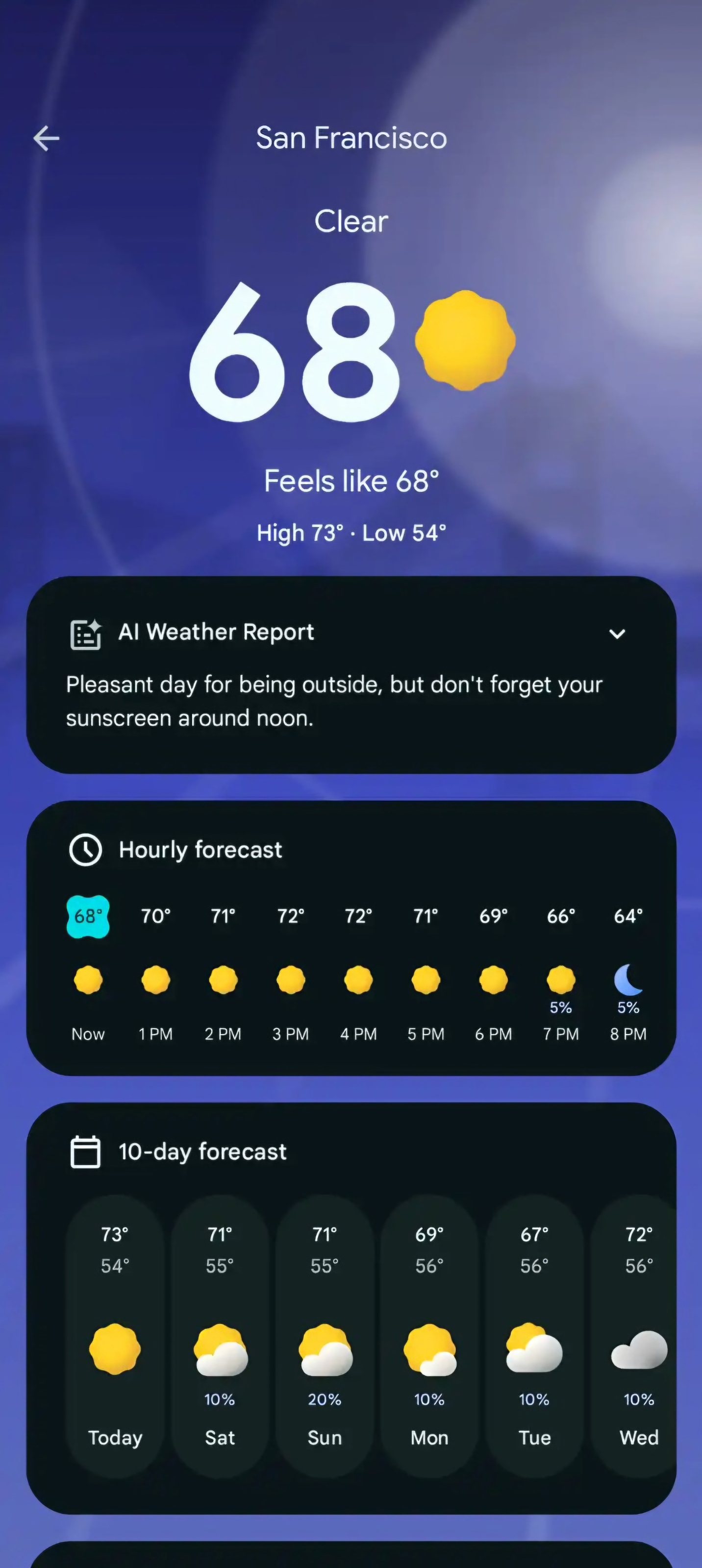 The Pixel Weather app present  offers an AI generated overview of the upwind  successful  your area.